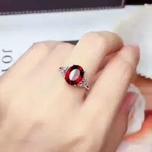 S925シルバー製 ローズゴールドコーティング ガーネットリング【女性用・オープンバンド・ワインレッド】