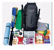 60L防水登山リュック【男女兼用・多機能・通気性・雨カバー付き】