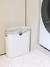 超薄型スリムゴミ箱【壁掛け式・トイレ用・スリムデザイン】