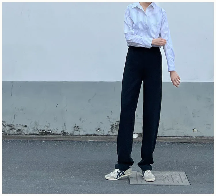高身長向けロングストレートパンツ：アンクル丈・ハイウエストで通勤シーンを完璧に