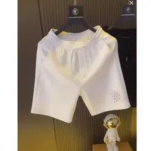 刺繍デザインのカジュアルショートパンツ【フィット・夏用・男性向け・立体感】