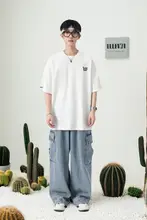 白色コットン半袖Tシャツ【メンズ・ゆったりシルエット・夏用・インナーに最適】