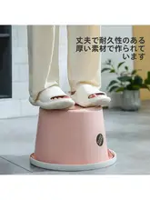 厚手の円形持ち手付きプラスチックバケツ【フタ付き・洗濯用・家庭用】（セットアップ対応）