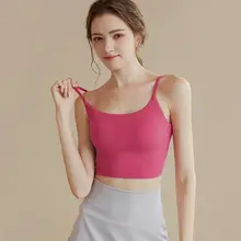 スポーツブラ【一体型・小さなストラップ・美背デザイン・フィット感抜群】