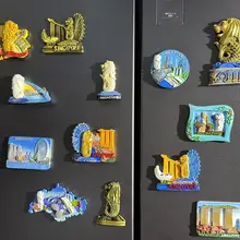 シンガポール3D立体冷蔵庫マグネット【マーライオンデザイン・旅行用お土産】