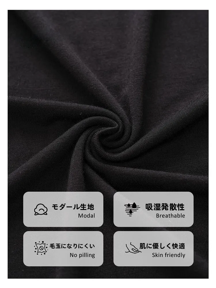 マタニティ用モダールナイトドレス：夏用・授乳対応・産後まで使える中長丈V領ドレス