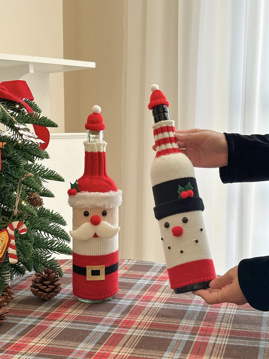 ワインボトルカバー クリスマス用サンタデザイン 4個セットの実用性と使い方