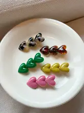 可愛いカラフルハート型前髪クリップ【デザインクリップ・女性用】