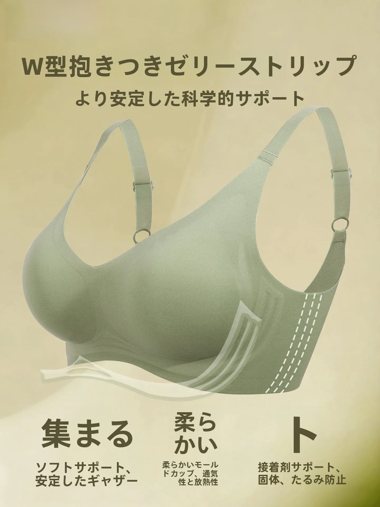 ノンワイヤー ブラジャー【シームレス・小胸・サポートタイプ】の垂れない設計は実際どうなのか？