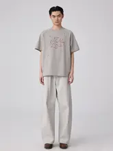 ヴィンテージロゴデザインのダイアモンドTシャツ【銅製スタッズ付き・印刷デザイン】