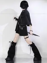 秋冬用の個性的なレッグウォーマー【ロリータ・JKスタイル・パンクデザイン】