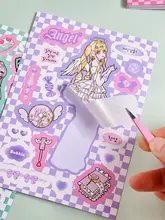 20枚セットの可愛いエレクトロニックガールズ原創キャラクター手帳ステッカー【Y2Kデザイン・手帳用】