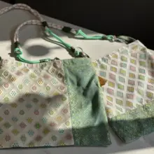 伝統的な壮族刺繍の布トートバッグ【新中式デザイン・大容量・通勤用】