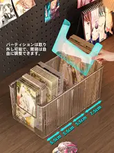 アクリル透明仕切り付きカードスタンド【デスク用・収納ボックス・色紙展示】