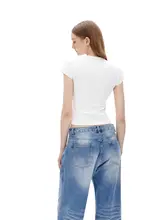 夏用フィット感のあるラウンドネック短袖Tシャツ【スポーツ・女性向け】