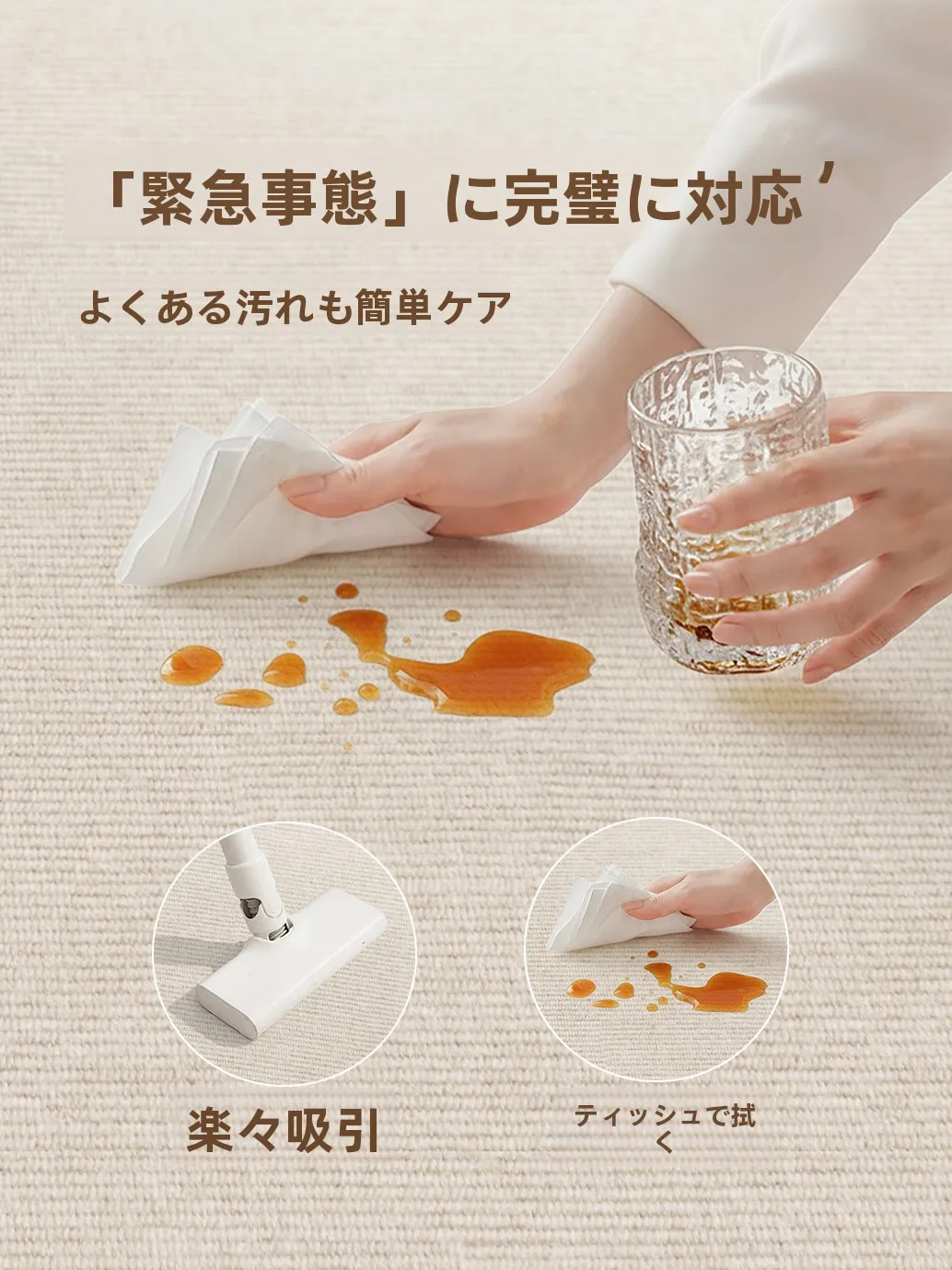 モダンシンプルデザインのラグ：長方形サイズと免洗機能が実用性を実現