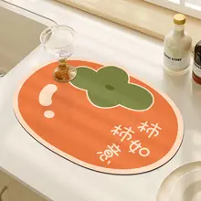 吸水性のあるソフトバイオソイルマット【キッチン用・食器・カップマット・乾燥マット】