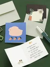 かわいいキャラクターのミニカードと封筒のセット【誕生日やメッセージに最適】（セットアップ対応）