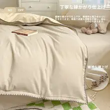 シンプルなデザインの冬用フランネル素材 掛け布団カバー【高級感あり・単品】