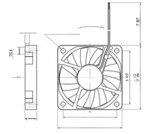 NMB製 6010冷却ファン【2404KL04WB59/B50・12V・0.35A・60×60×10mm】