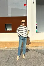 YANGLE レディース ストレートデニムパンツ【春季新作・9分丈・スリムフィット・カジュアル】