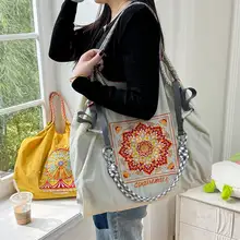刺繍入り大容量ボールショッピングバッグ【軽量・折りたたみ式・トート・ショルダー可】
