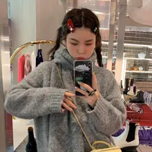 可愛い楕円形サムエルソフトヘアクリップ【カラフル・サイドアクセサリー】