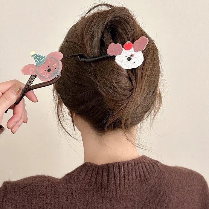 ハーフアップ 簡単アレンジで失敗しない方法は？猫デザインのツイストヘアクリップがおすすめ！