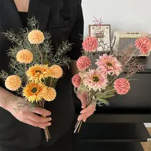 タンポポ 小さなデイジー ブーケ フェイクフラワー テーブル装飾 花束
