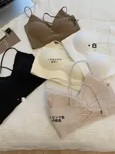 快適な着心地！無痕交差デザインの美背ストラップタンクトップ【胸パッド付き・夏用・薄手・通気性】