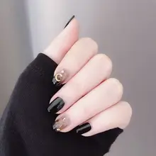 ネイルチップ プレスオンネイル 付け爪 ダークムーン グラデーション ハンドメイド 「CaoMei Nail」