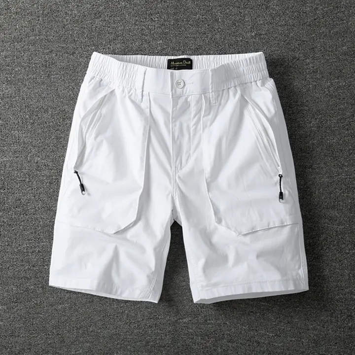 パンツ 夏用カジュアル 100%コットン ストレートデザイン ストレッチ
