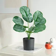 人工植物 りんごの葉 ポット植物 装飾 室内 リビング 店舗 インテリア フェイクグリーン