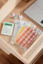 使い捨て自封式氷袋【家庭用・密閉製氷ボックス・パッションフルーツゼリー型】
