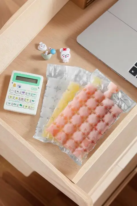 使い捨て自封式氷袋【家庭用・密閉製氷ボックス・パッションフルーツゼリー型】