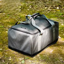 豪華なアウトドアピクニックバッグと防水調理器具【キャンプ用・持ち運びに便利・ティーセット収納】（セットアップ対応）
