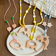 可愛いドルフィンビーズネックレス【ハワイアンスタイル・ロングデザイン】