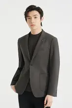 ビジネスカジュアル メンズスーツジャケット【シンプルデザイン・春秋用・スリムフィット】