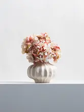 Dnnni 陶器製 シンプルモダン 花瓶【リビング・寝室用・デコレーション】
