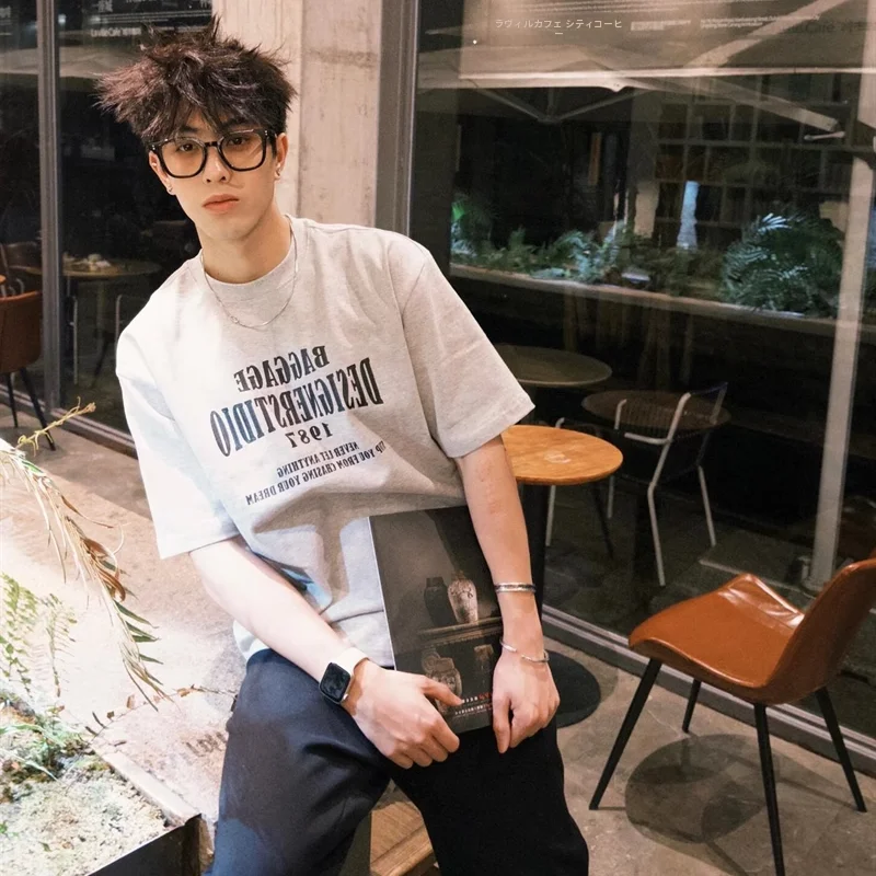 極上の柔らかさ！メンズ 夏用半袖Tシャツ【ゆったりフィット・コットン素材・カジュアルスタイル】（セットアップ対応）