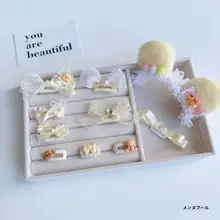 犬用クリームイエローのヘアクリップ【シーズー・トイプードル・ヨークシャーテリア対応】