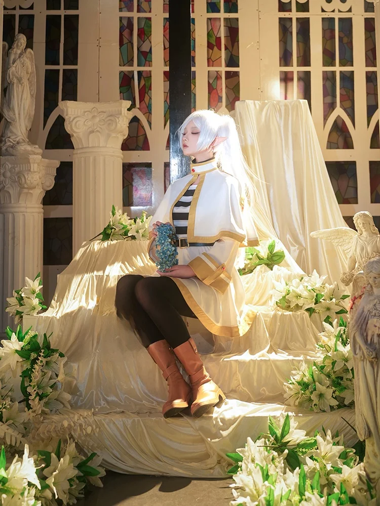 葬送のフリリアン コスプレ衣装：魔法使いスタイルのウィッグ付きで大人向け手作り衣装を実現