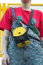 バイカラーのスマホ用小型ショルダーバッグ