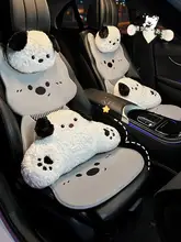 通気性に優れたリネン製カートゥーンデザインの車用シートクッション【夏用・女性向け・快適な座席カバー】