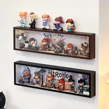 木製壁掛け透明ディスプレイフレーム【リビング・寝室用・フィギュア収納】