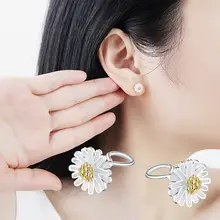 純銀製 小雛菊デザインピアス【シンプル・フラワー】