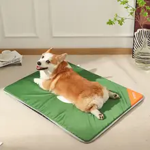 ペット用通気性スクエアマット【アイスシルク製・四季対応・犬猫用】