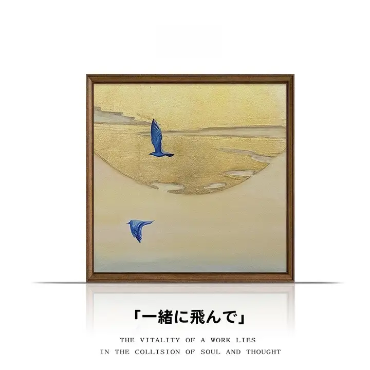 手描き抽象動物油絵【ユニークアート・インテリア装飾用】