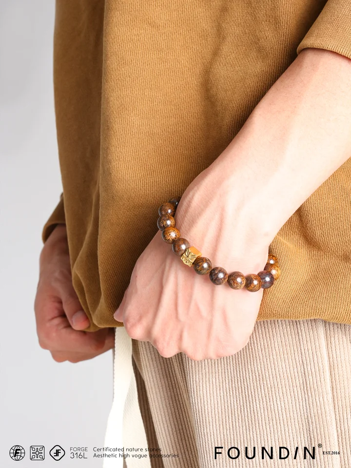 貔貅デザインの古銅辉石ブレスレット【名入れ対応・ギフト用】