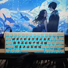 国風デザインのPBTキーボードキーキャップ【サイドエッチング・蝶模様・熱昇華印刷】